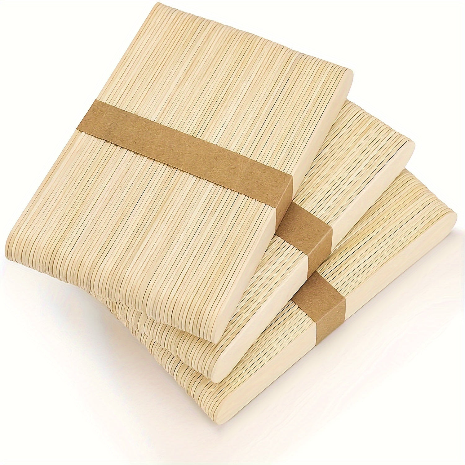 10/50/100pcs Large Eyebrow And Body Natural Wooden Wax Stick For Precise Hair Removal And Smooth Skin - Perfect For Spa And Home Use, Body Hair Removal Stick Natural Wooden Wax Applicator